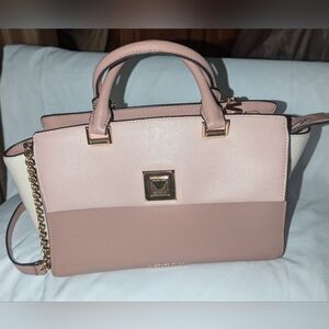 Michael Kors Sylvia  Tri-Color Pink and Cream Satchel